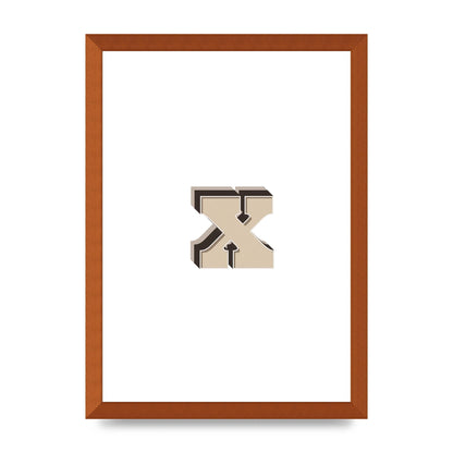 Alphabet Mix Match X" Art For The Home - A3 framed