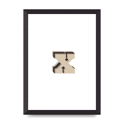 Alphabet Mix Match X" Art For The Home - A3 framed