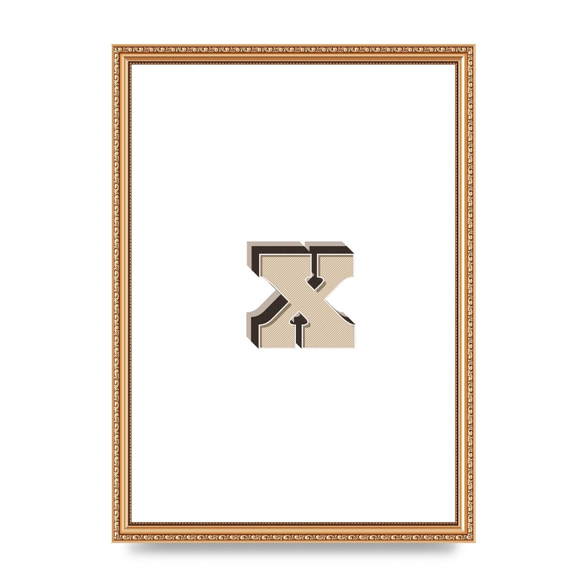 Alphabet Mix Match X" Art For The Home - A3 framed