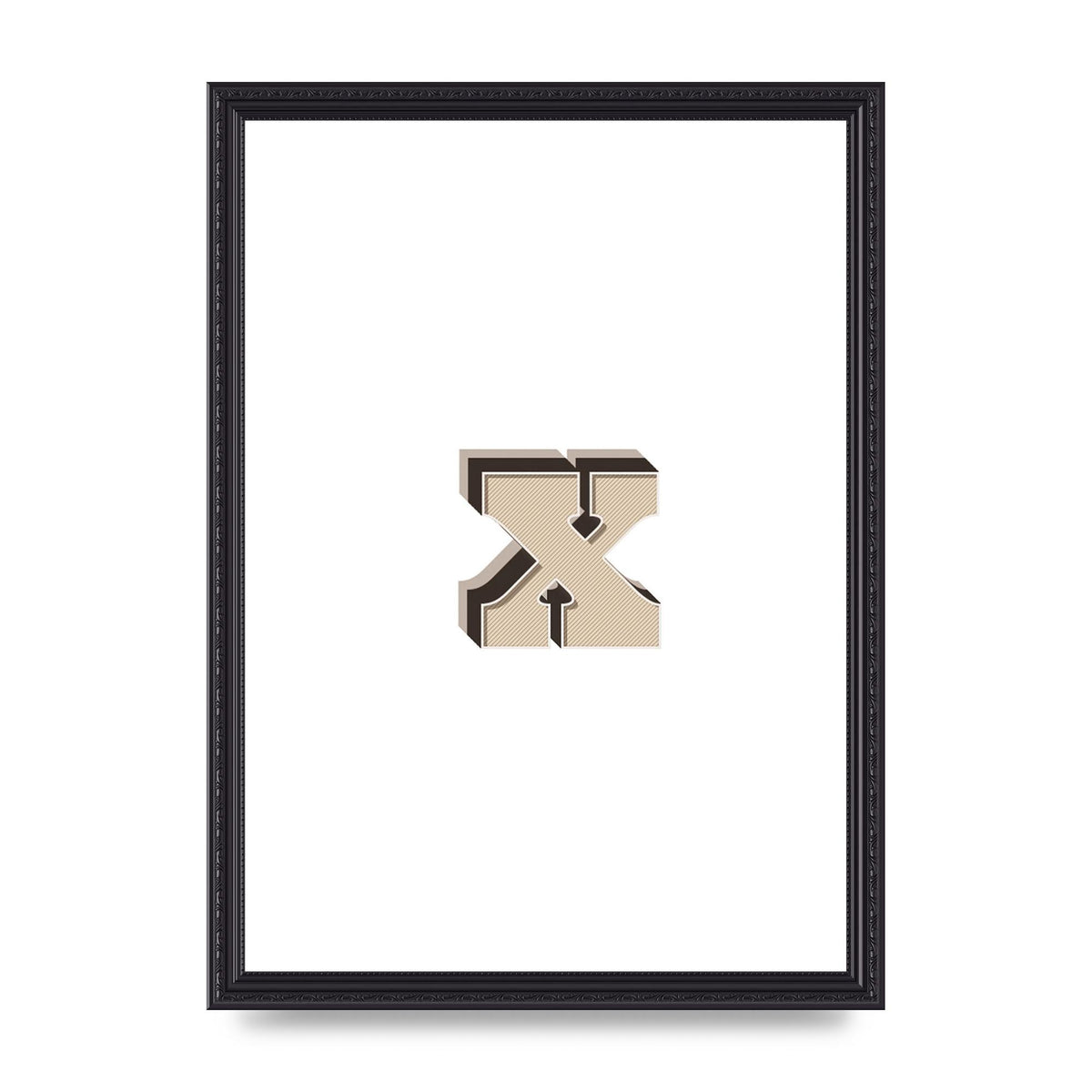 Alphabet Mix Match X" Art For The Home - A3 framed
