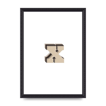 Alphabet Mix Match X" Art For The Home - A3 framed