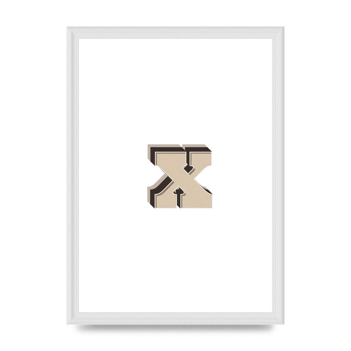 Alphabet Mix Match X" Art For The Home - A3 framed