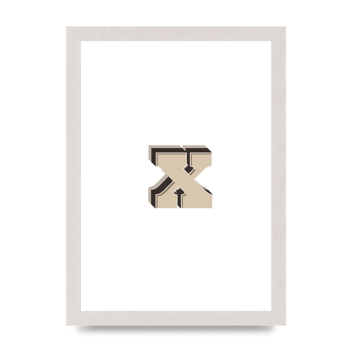 Alphabet Mix Match X" Art For The Home - A4 framed