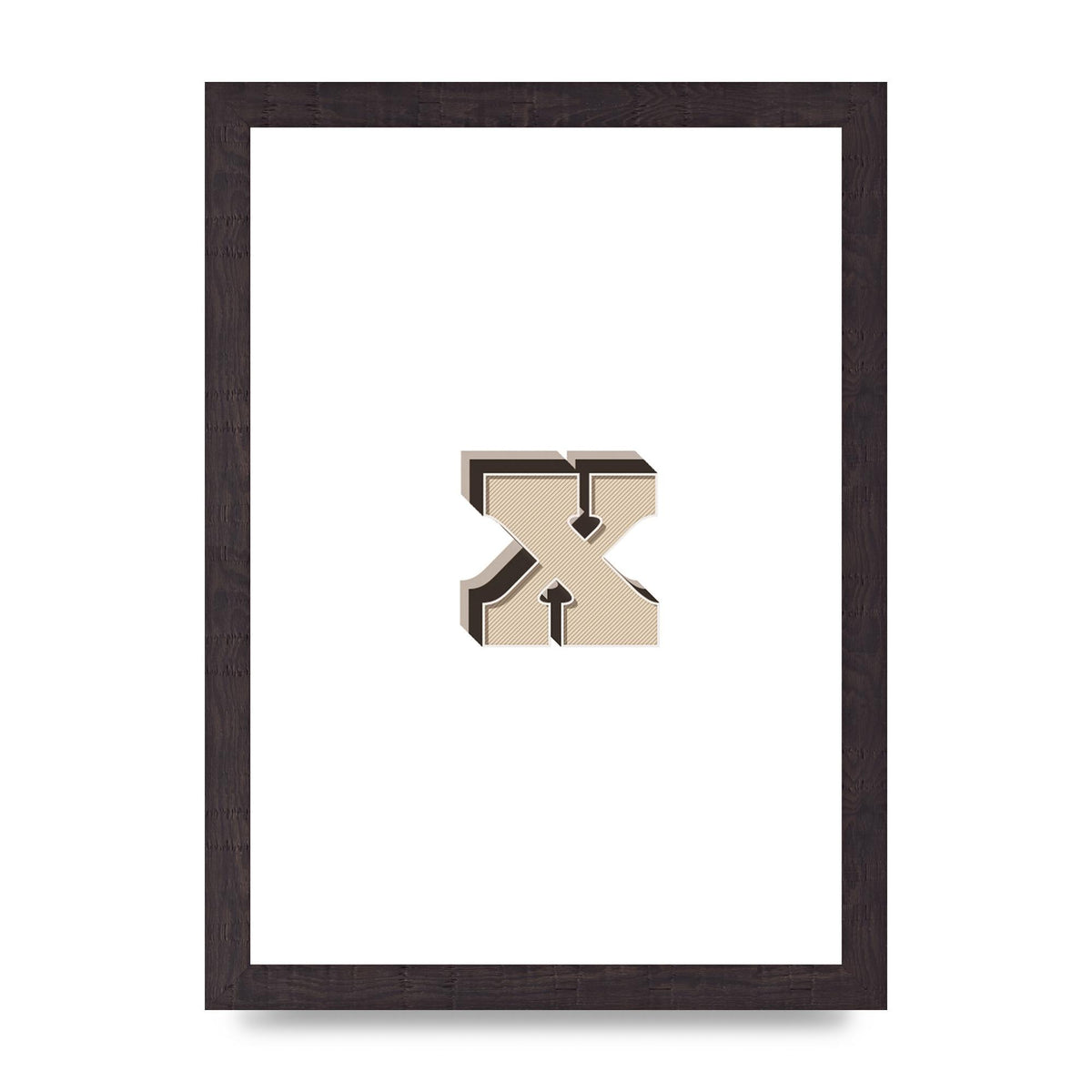 Alphabet Mix Match X" Art For The Home - A4 framed