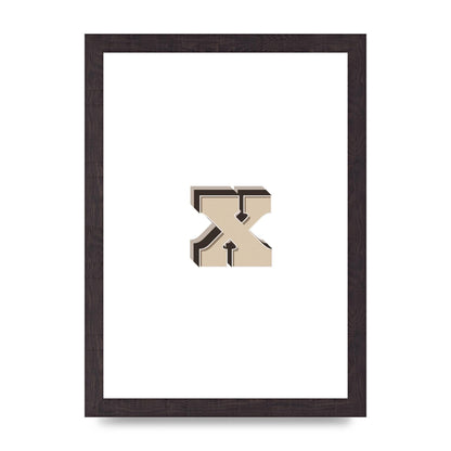 Alphabet Mix Match X" Art For The Home - A4 framed
