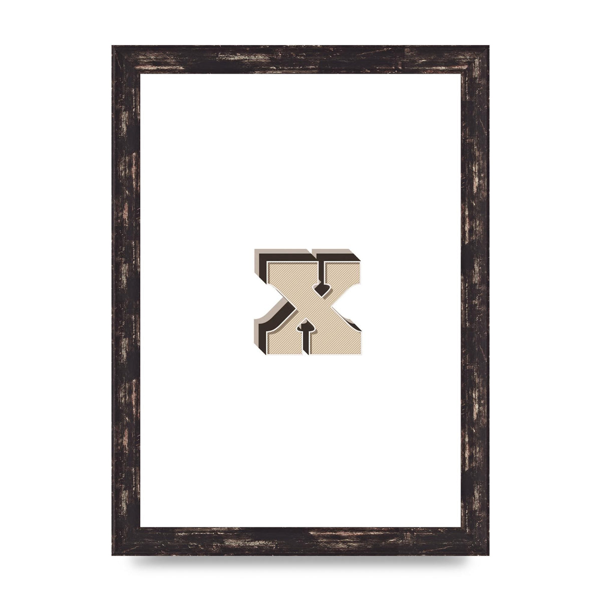 Alphabet Mix Match X" Art For The Home - A4 framed