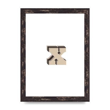 Alphabet Mix Match X" Art For The Home - A4 framed