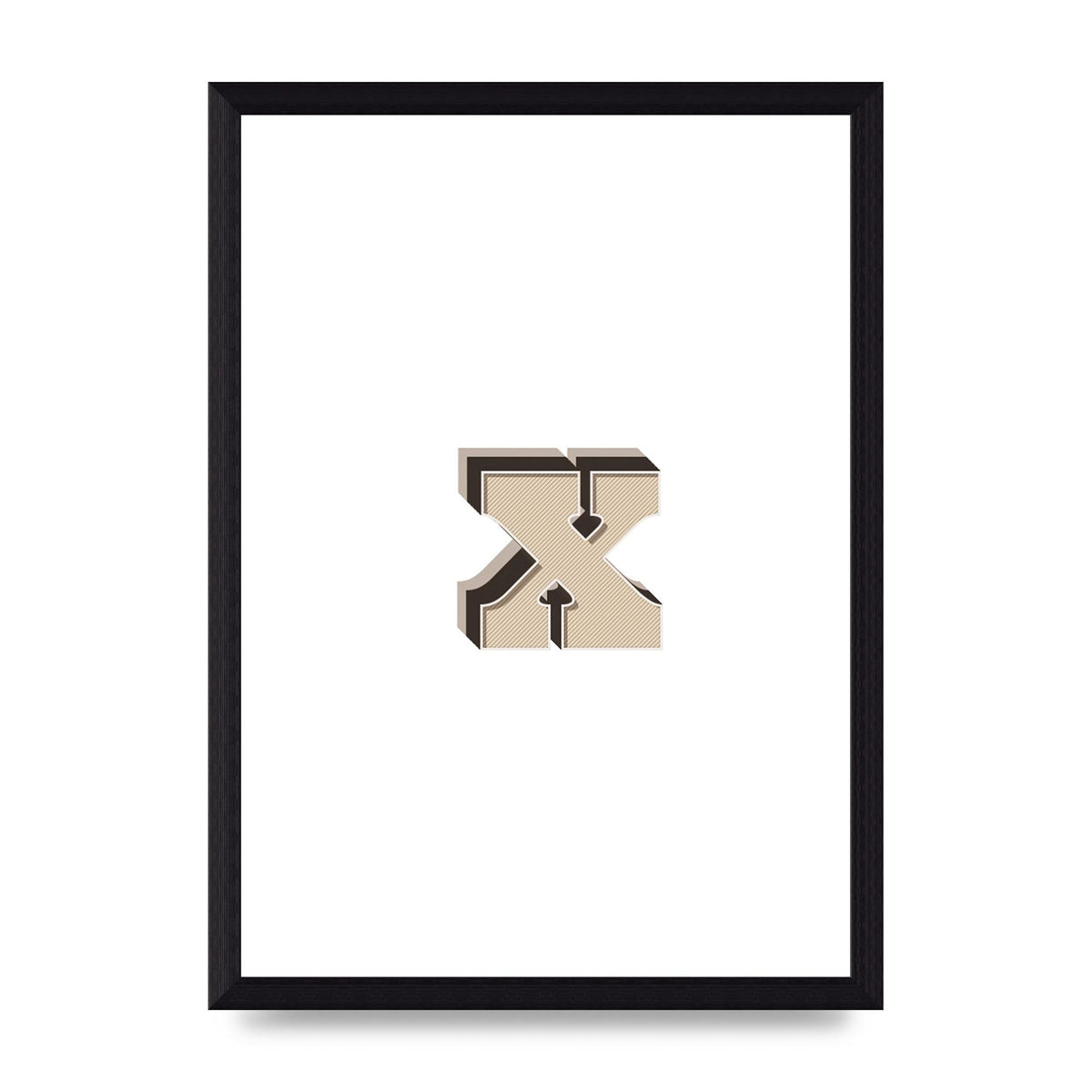 Alphabet Mix Match X" Art For The Home - A4 framed