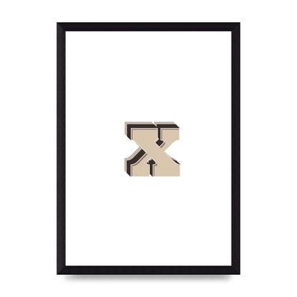 Alphabet Mix Match X" Art For The Home - A4 framed