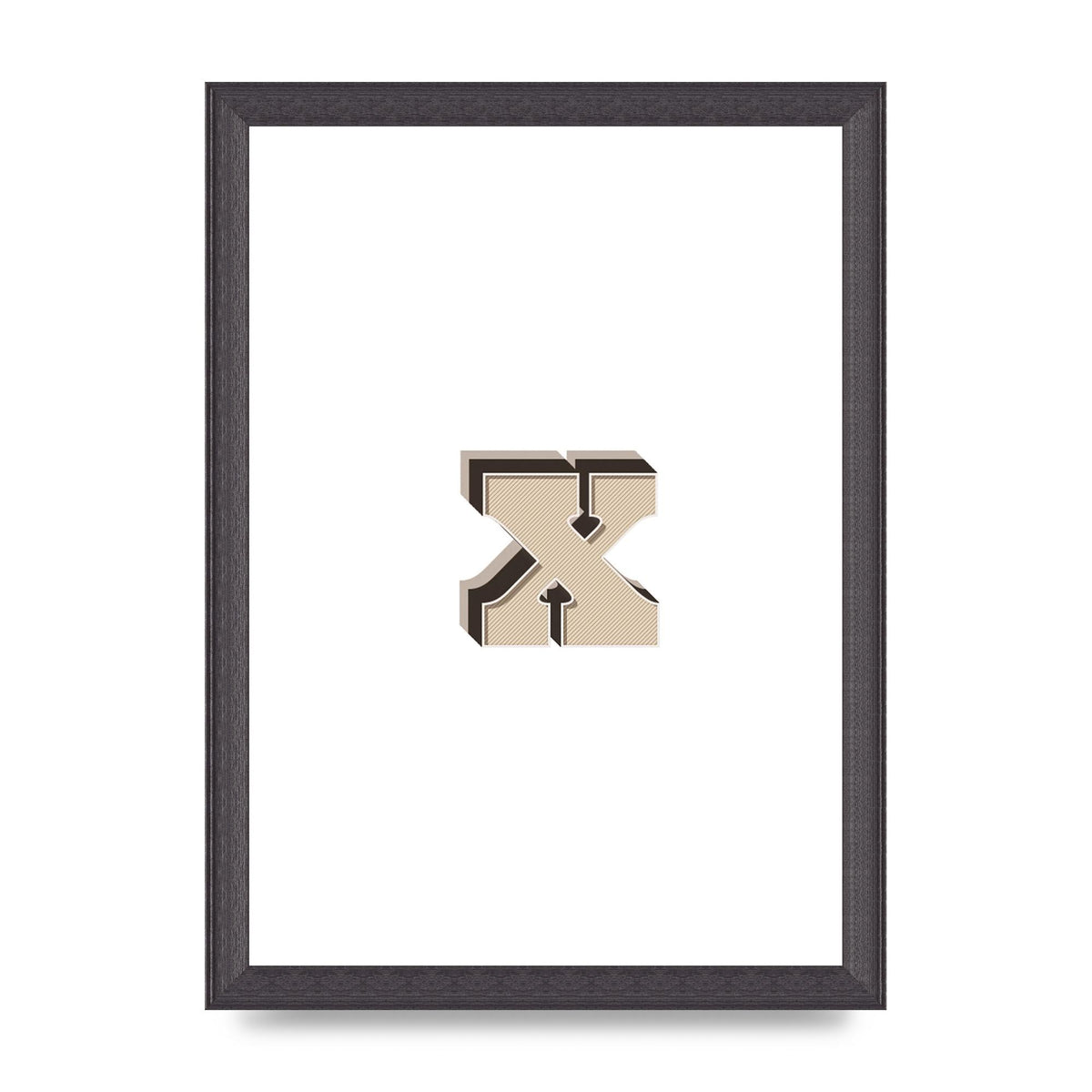Alphabet Mix Match X" Art For The Home - A4 framed