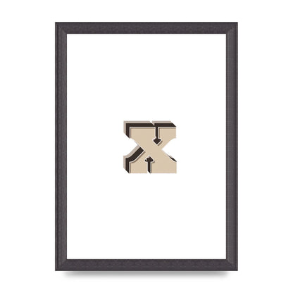 Alphabet Mix Match X" Art For The Home - A4 framed