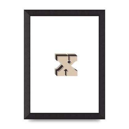 Alphabet Mix Match X" Art For The Home - A4 framed