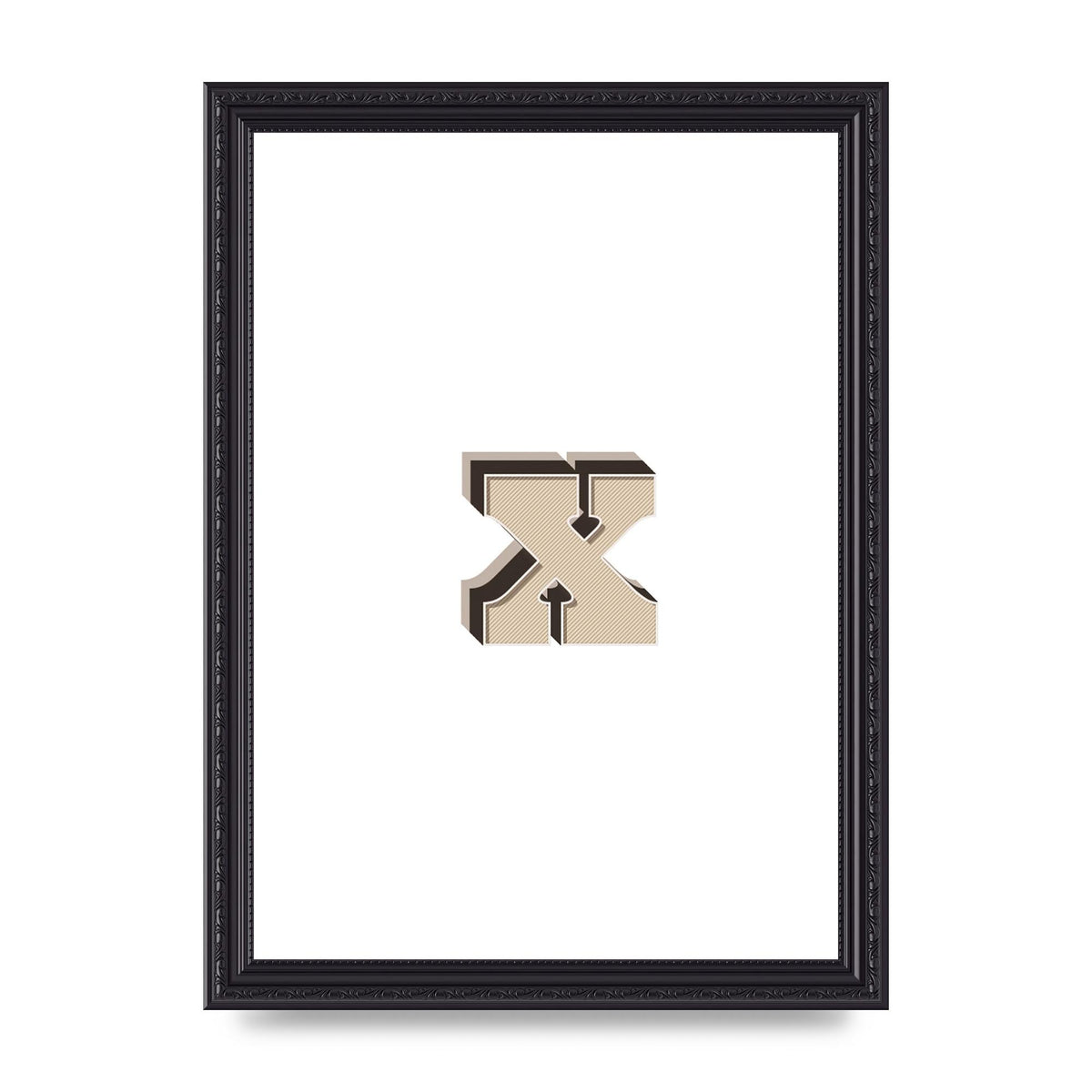 Alphabet Mix Match X" Art For The Home - A4 framed