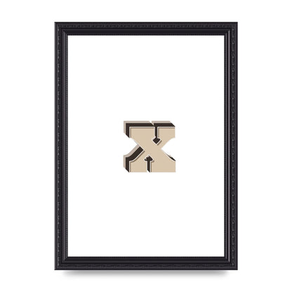 Alphabet Mix Match X" Art For The Home - A4 framed