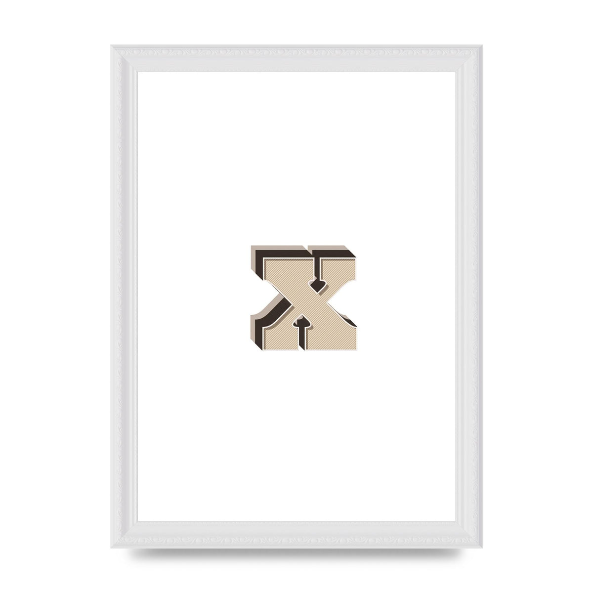 Alphabet Mix Match X" Art For The Home - A4 framed