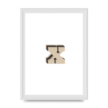 Alphabet Mix Match X" Art For The Home - A4 framed