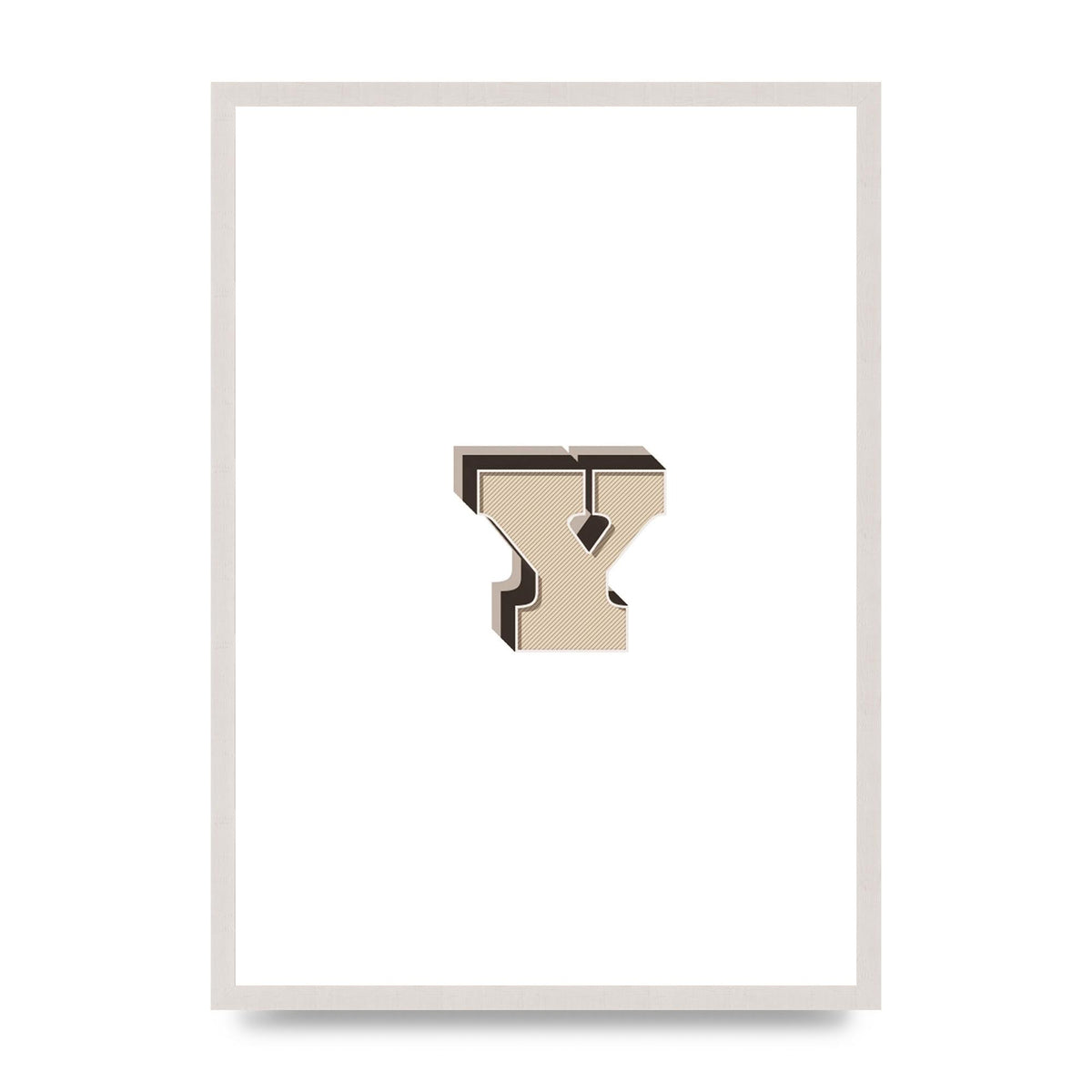 Alphabet Mix Match Y" Printed Poster - A2 framed