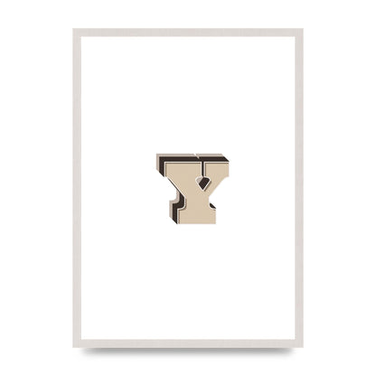 Alphabet Mix Match Y" Printed Poster - A2 framed