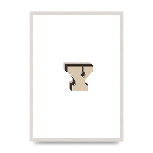 Alphabet Mix Match Y" Printed Poster - A2 framed