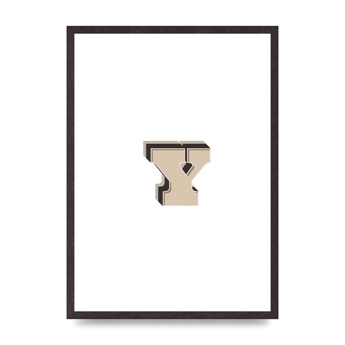 Alphabet Mix Match Y" Printed Poster - A2 framed