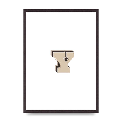 Alphabet Mix Match Y" Printed Poster - A2 framed