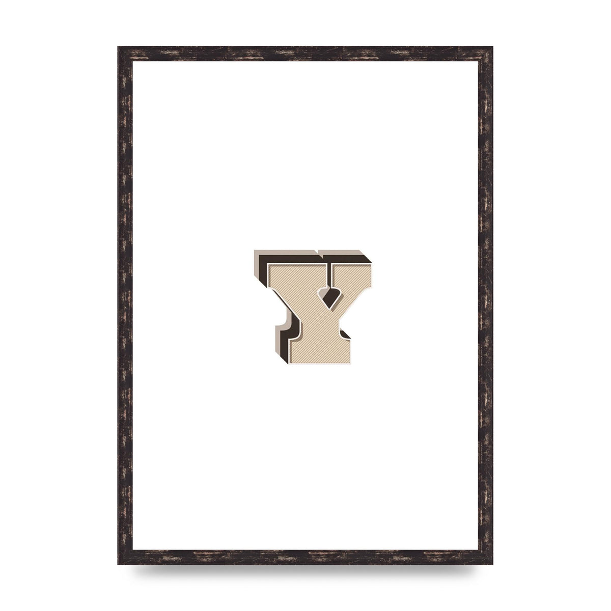 Alphabet Mix Match Y" Printed Poster - A2 framed