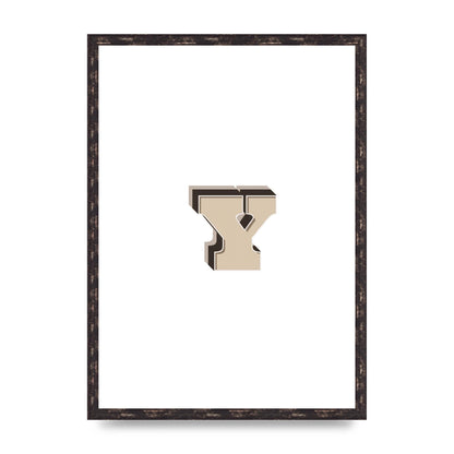Alphabet Mix Match Y" Printed Poster - A2 framed