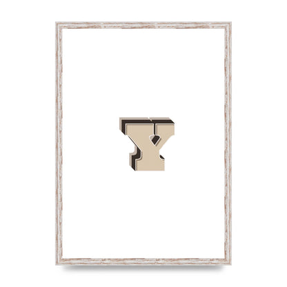 Alphabet Mix Match Y" Printed Poster - A2 framed