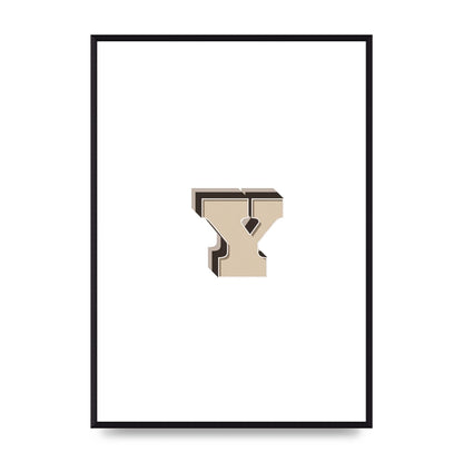 Alphabet Mix Match Y" Printed Poster - A2 framed