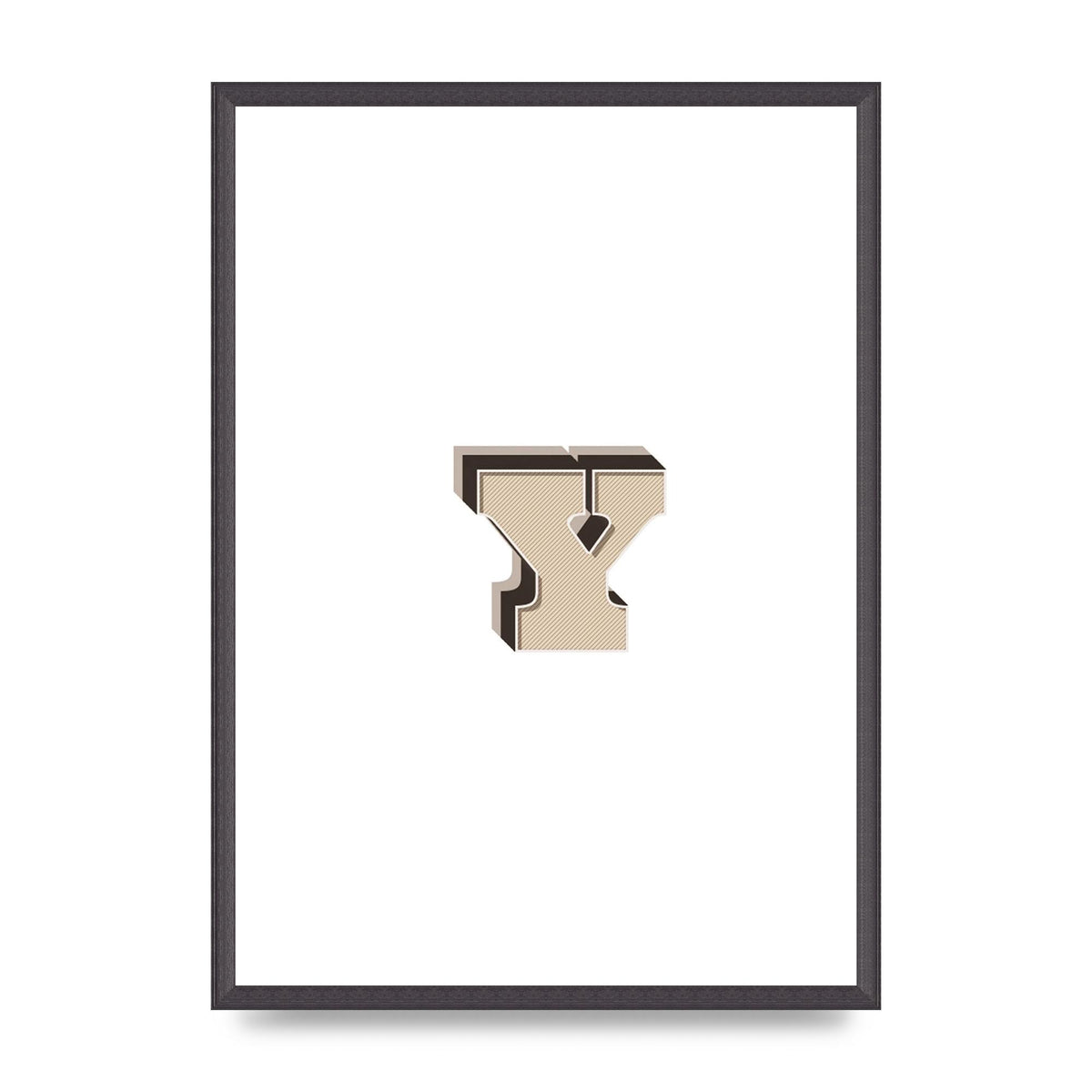 Alphabet Mix Match Y" Printed Poster - A2 framed