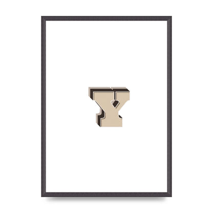 Alphabet Mix Match Y" Printed Poster - A2 framed