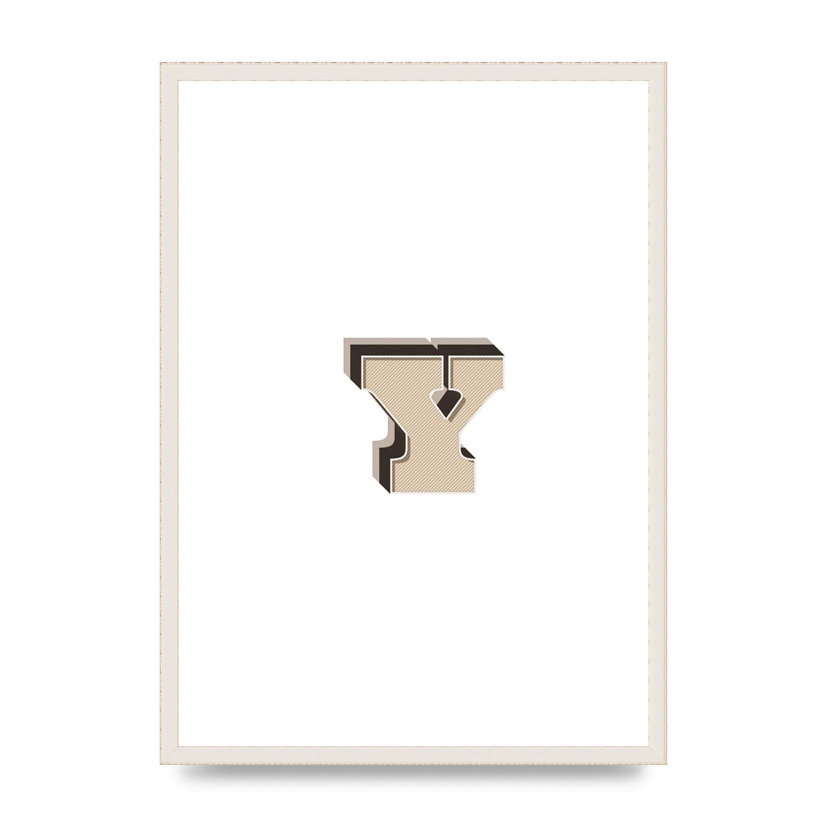 Alphabet Mix Match Y" Printed Poster - A2 framed