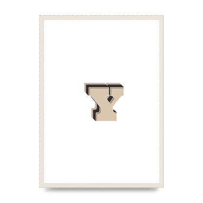 Alphabet Mix Match Y" Printed Poster - A2 framed