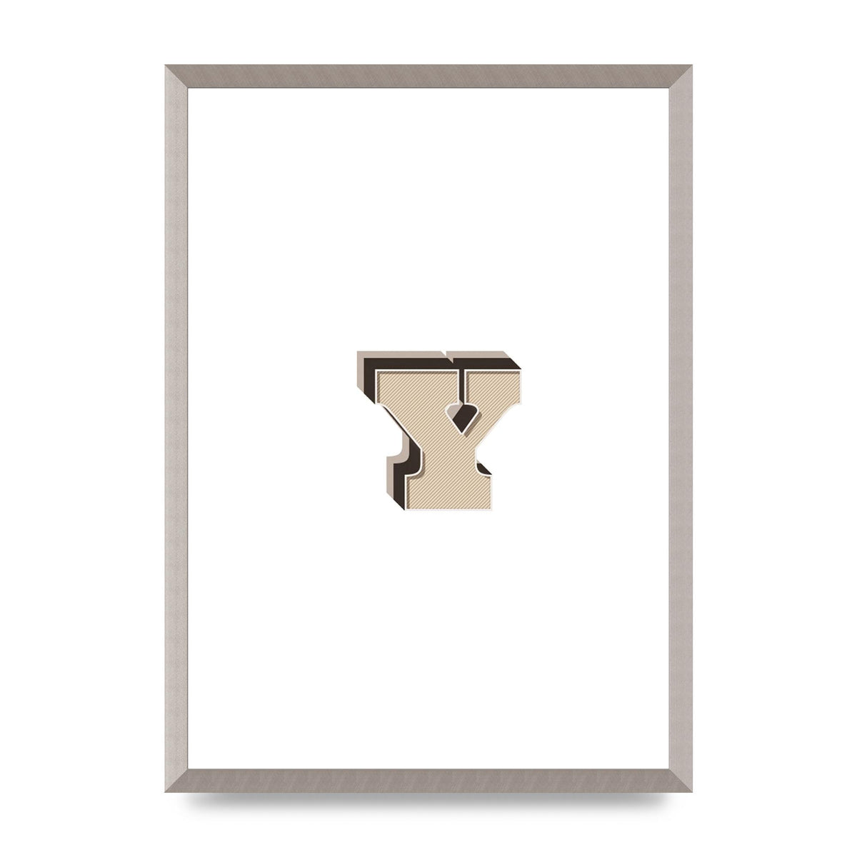 Alphabet Mix Match Y" Printed Poster - A2 framed