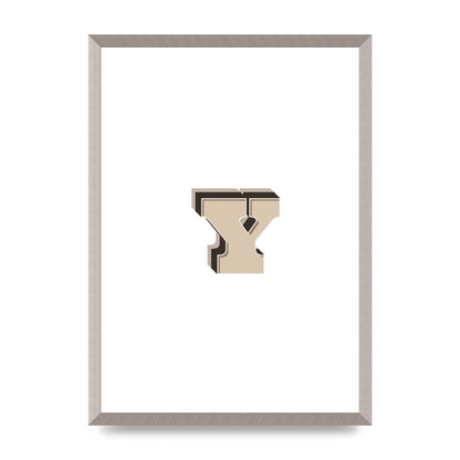 Alphabet Mix Match Y" Printed Poster - A2 framed