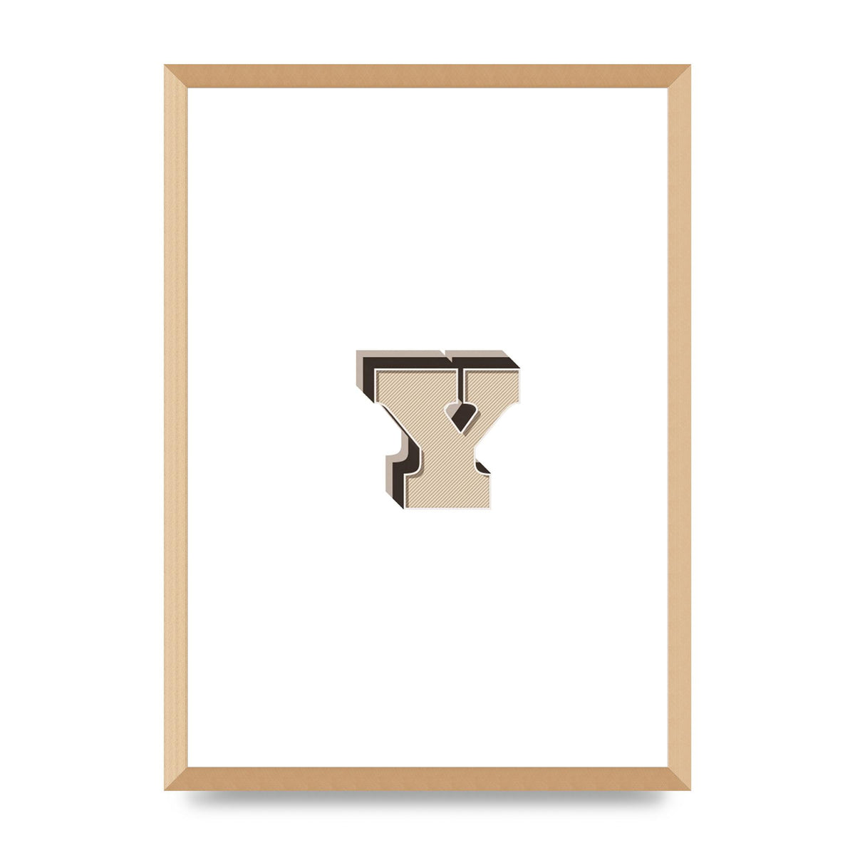Alphabet Mix Match Y" Printed Poster - A2 framed