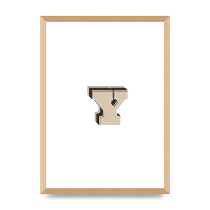 Alphabet Mix Match Y" Printed Poster - A2 framed