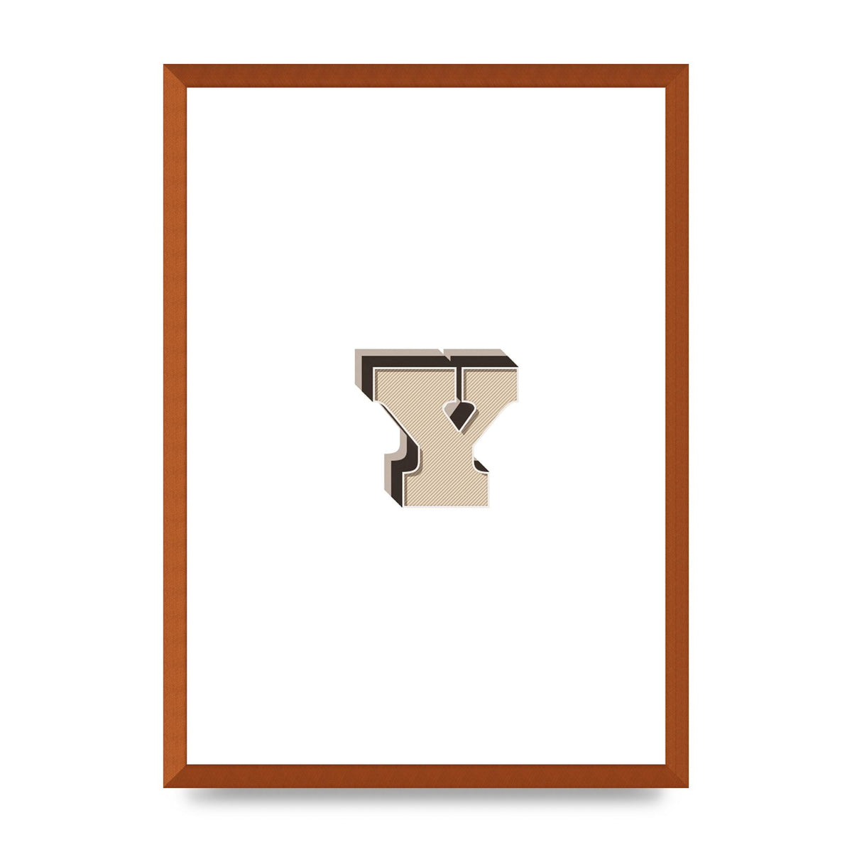 Alphabet Mix Match Y" Printed Poster - A2 framed