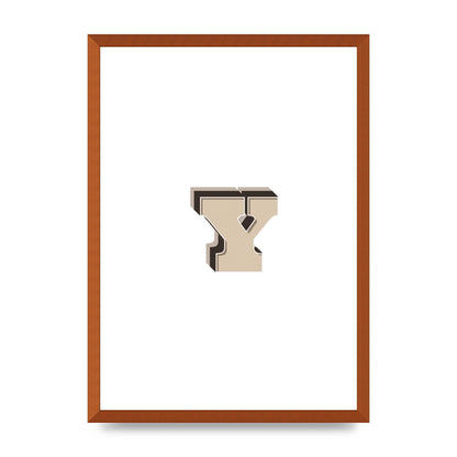 Alphabet Mix Match Y" Printed Poster - A2 framed