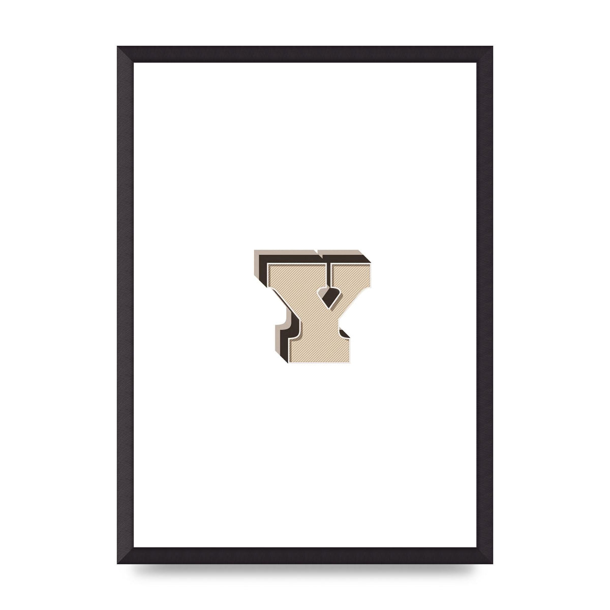 Alphabet Mix Match Y" Printed Poster - A2 framed