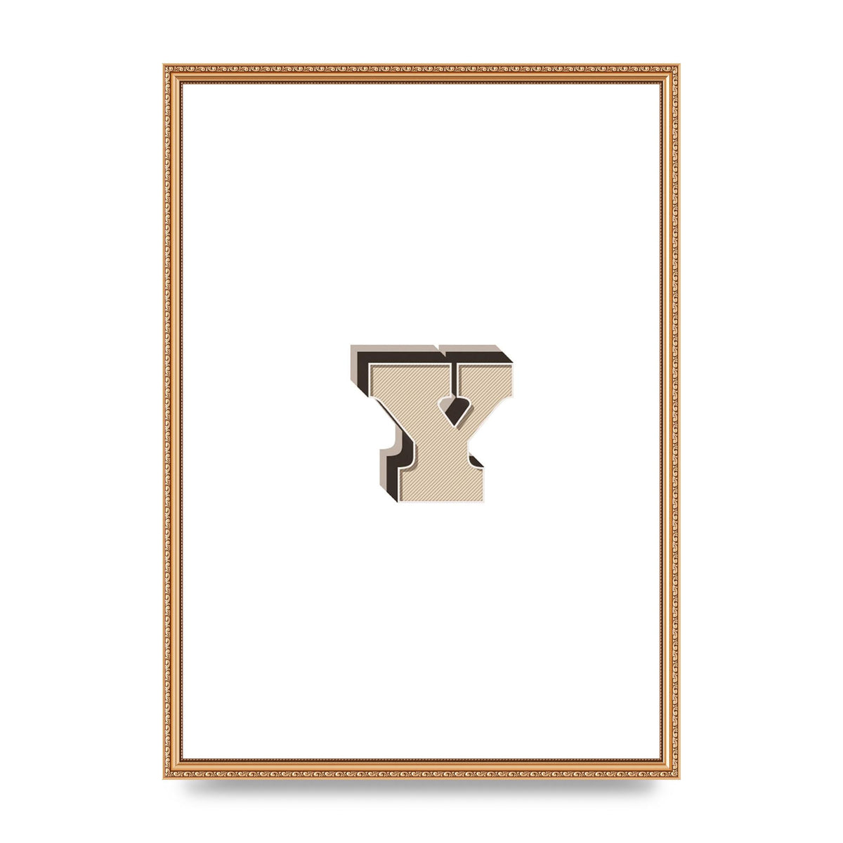 Alphabet Mix Match Y" Printed Poster - A2 framed
