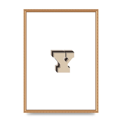Alphabet Mix Match Y" Printed Poster - A2 framed