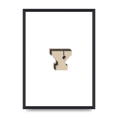 Alphabet Mix Match Y" Printed Poster - A2 framed