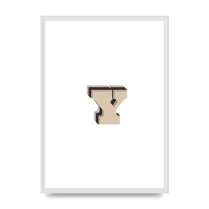 Alphabet Mix Match Y" Printed Poster - A2 framed
