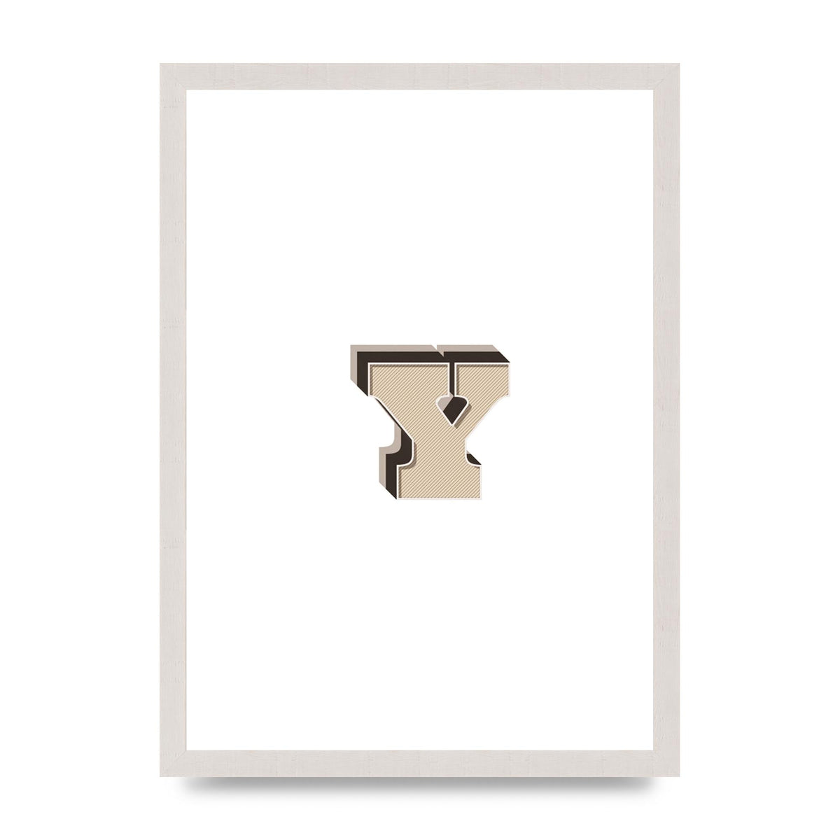 Alphabet Mix Match Y" Printed Poster - A3 framed