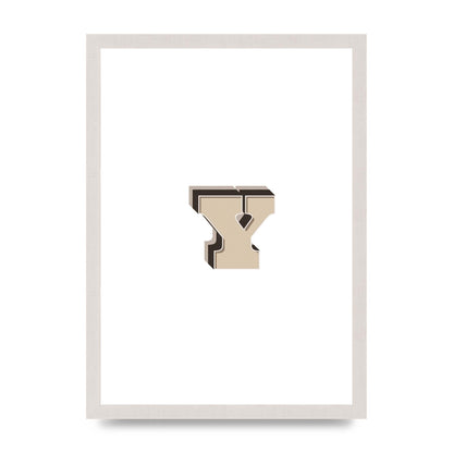 Alphabet Mix Match Y" Printed Poster - A3 framed