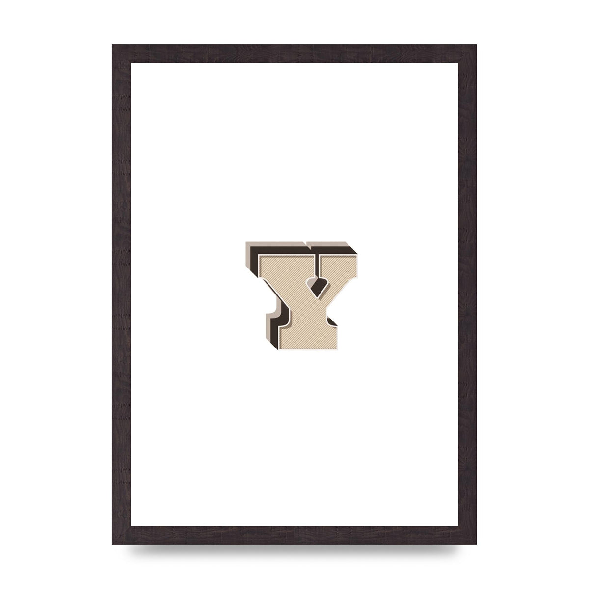 Alphabet Mix Match Y" Printed Poster - A3 framed
