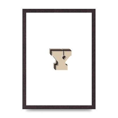 Alphabet Mix Match Y" Printed Poster - A3 framed