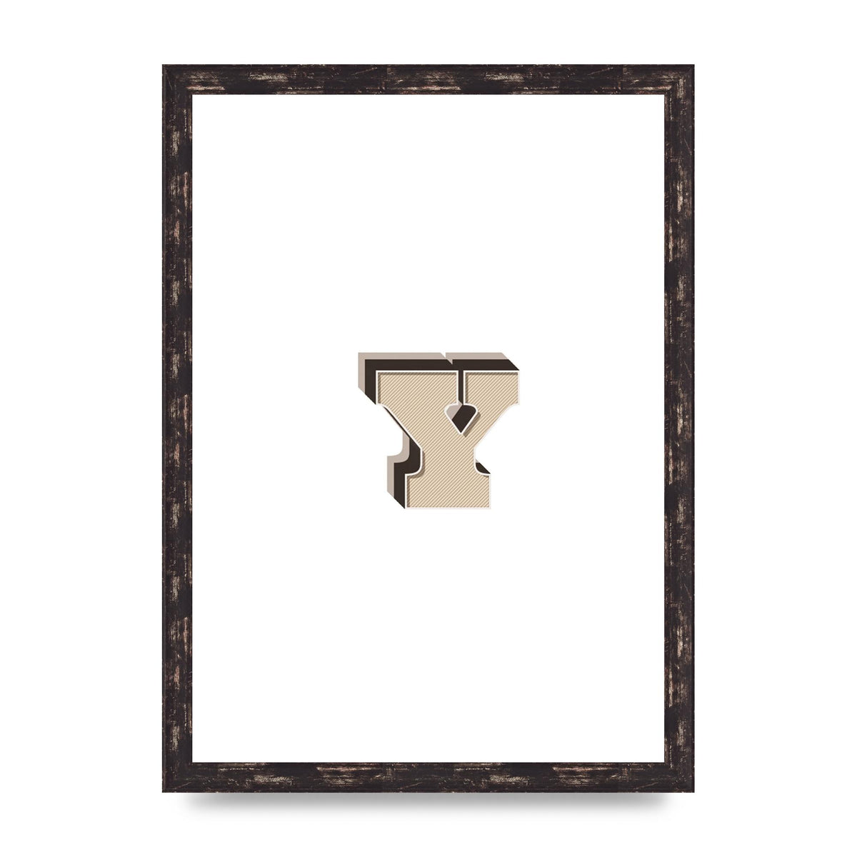 Alphabet Mix Match Y" Printed Poster - A3 framed