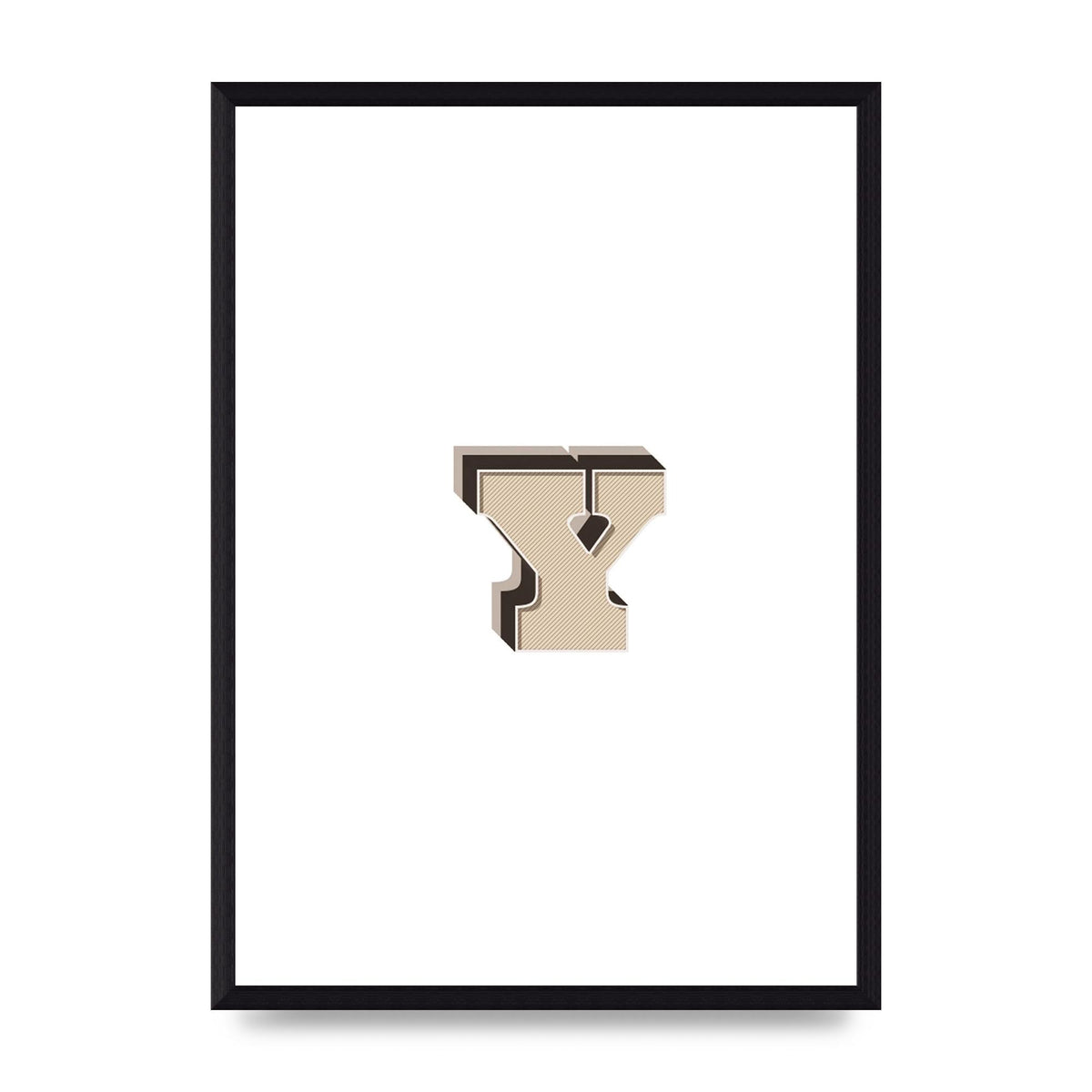Alphabet Mix Match Y" Printed Poster - A3 framed